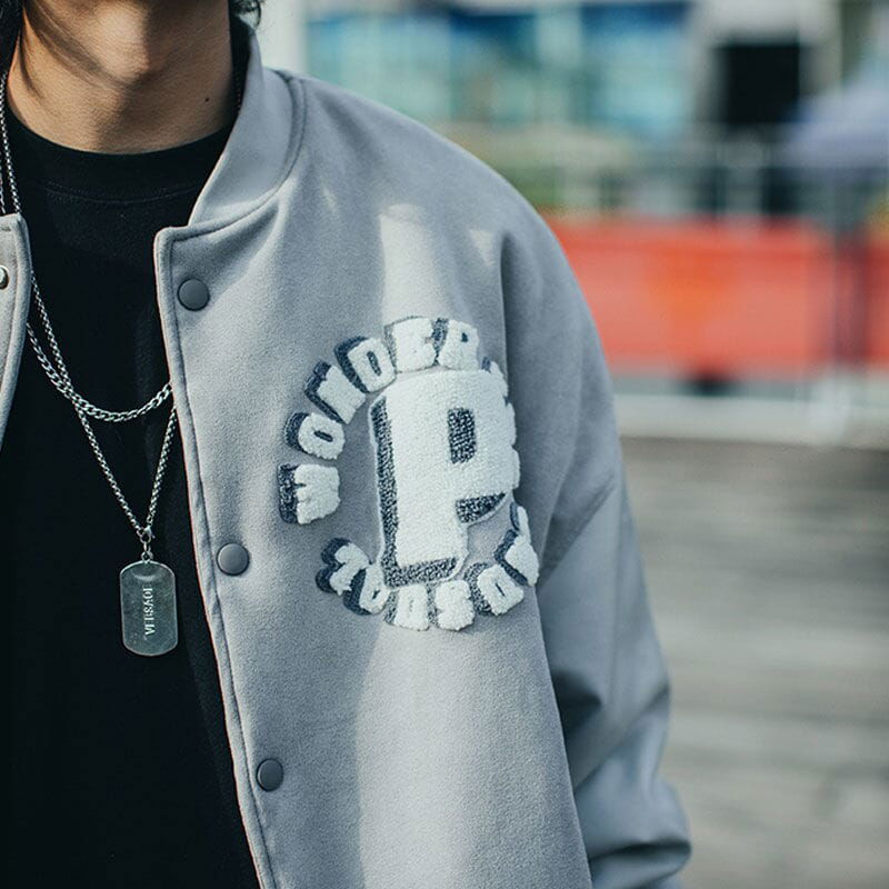 BASEBALL JACKET "CRÉATION" - Shyrz - streetwear - y2k - casual - vanilla 