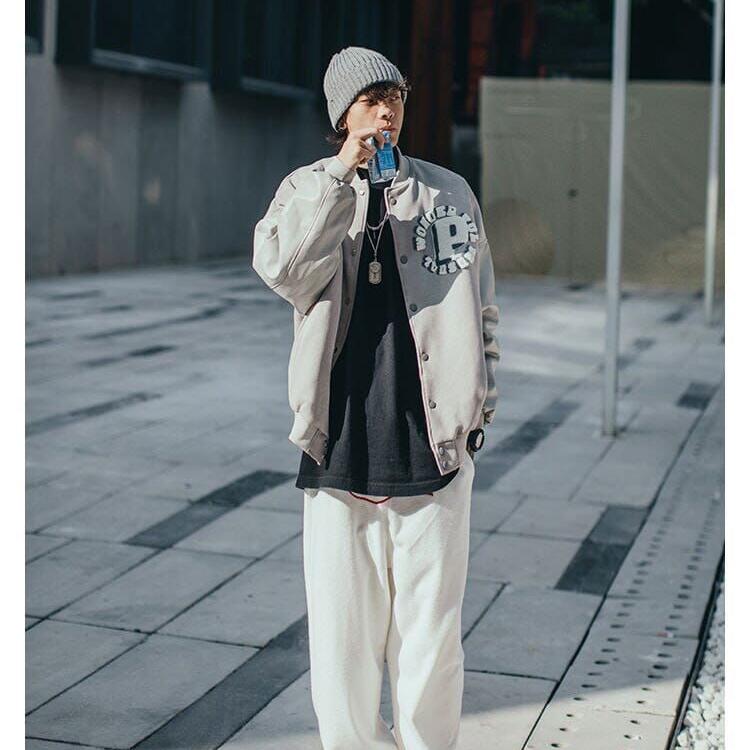 BASEBALL JACKET "CRÉATION" - Shyrz - streetwear - y2k - casual - vanilla 