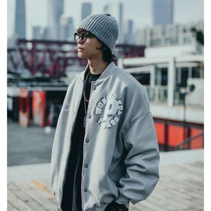 BASEBALL JACKET "CRÉATION" - Shyrz - streetwear - y2k - casual - vanilla 