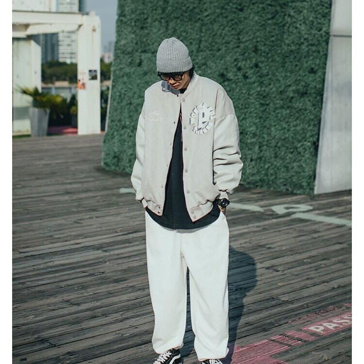 BASEBALL JACKET "CRÉATION" - Shyrz - streetwear - y2k - casual - vanilla 