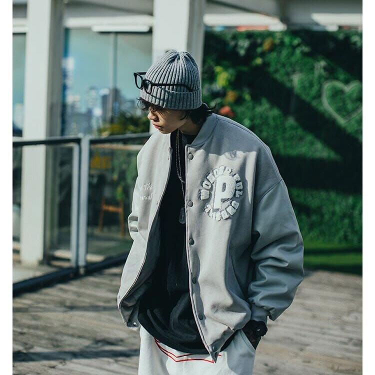BASEBALL JACKET "CRÉATION" - Shyrz - streetwear - y2k - casual - vanilla 