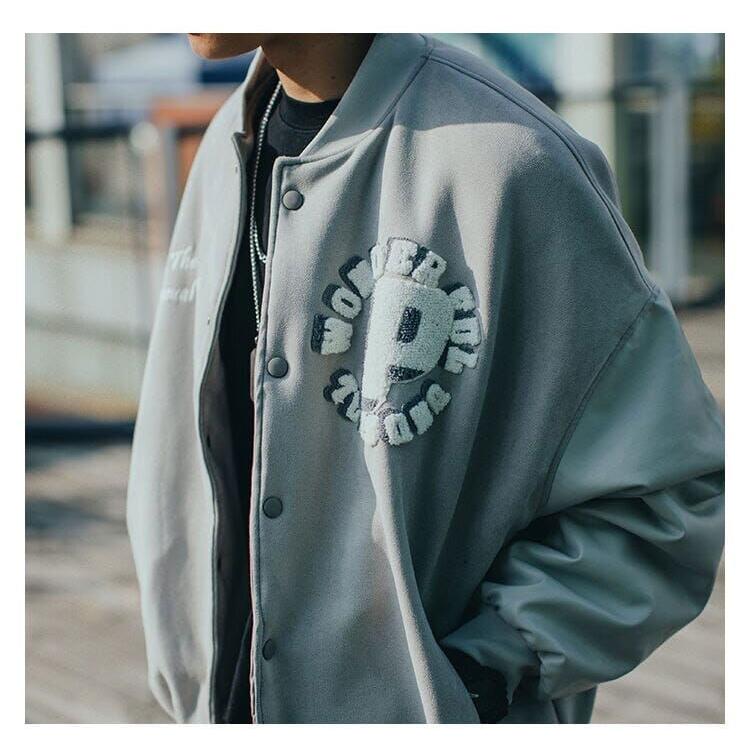 BASEBALL JACKET "CRÉATION" - Shyrz - streetwear - y2k - casual - vanilla 