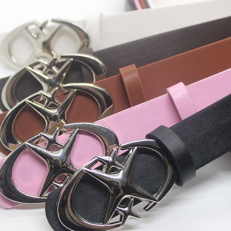 CEINTURE "CIRCLE STAR" - Shyrz - streetwear - y2k - casual - vanilla 
