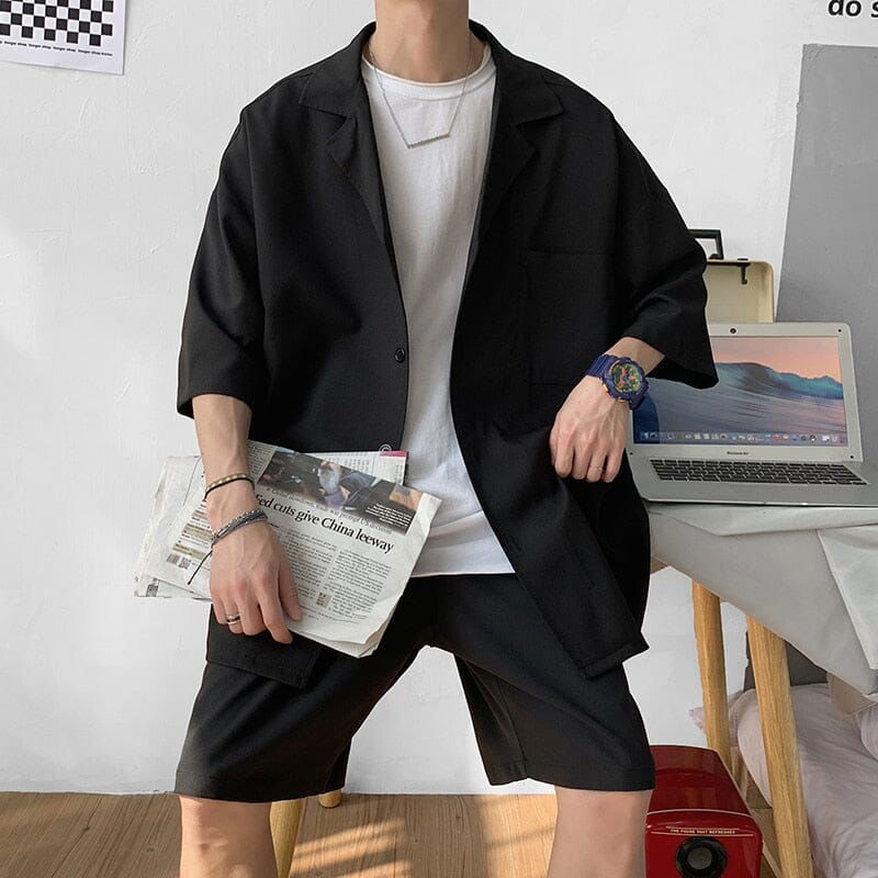 ENSEMBLE HOMME ÉTÉ - Shyrz - streetwear - y2k - casual - vanilla 
