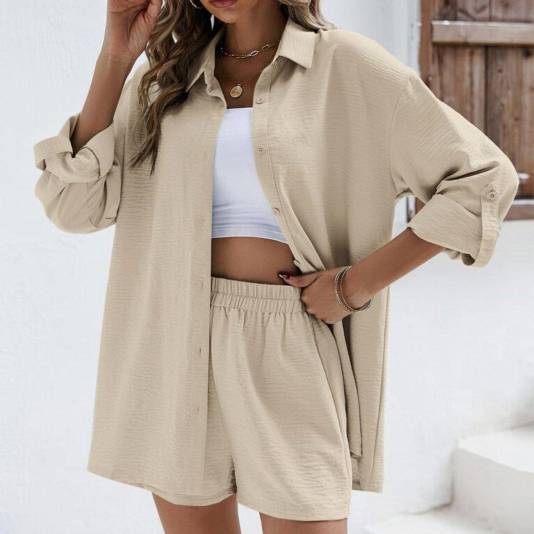ENSEMBLE "MIA" - Shyrz - streetwear - y2k - casual - vanilla 