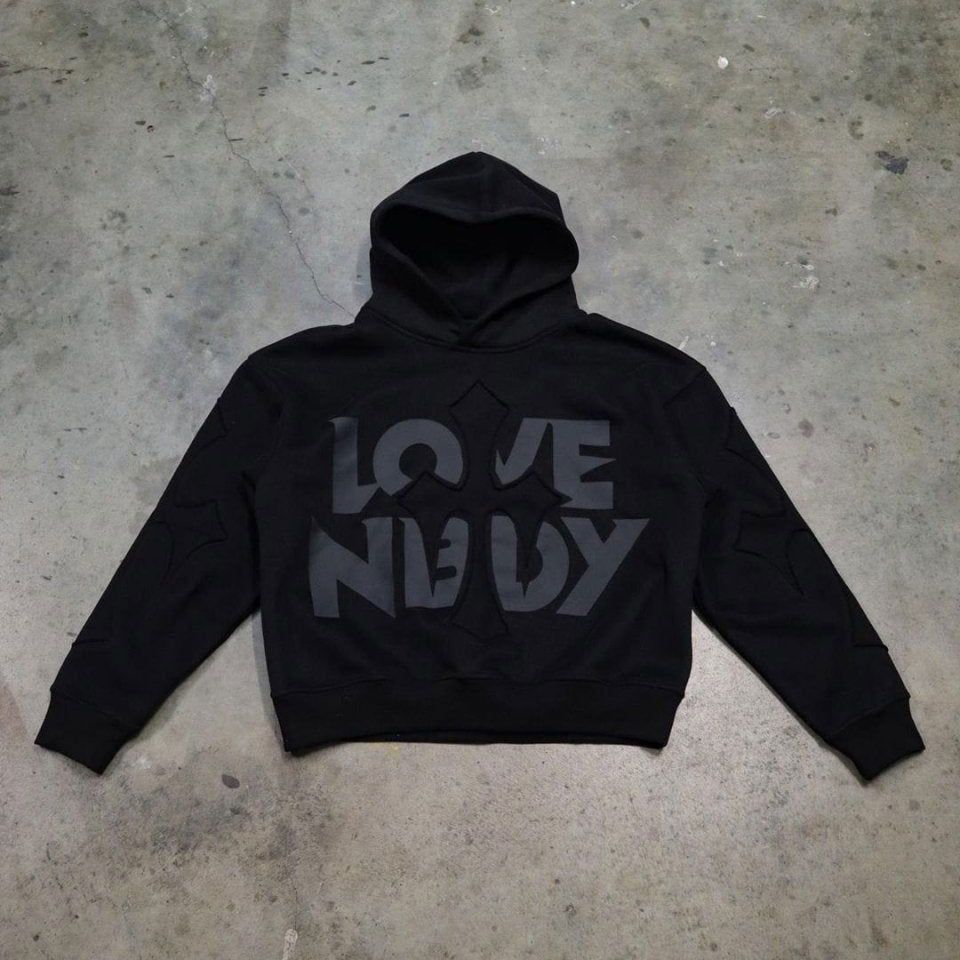 HOODIE "LOVENBDY" - Shyrz - streetwear - y2k - casual - vanilla 