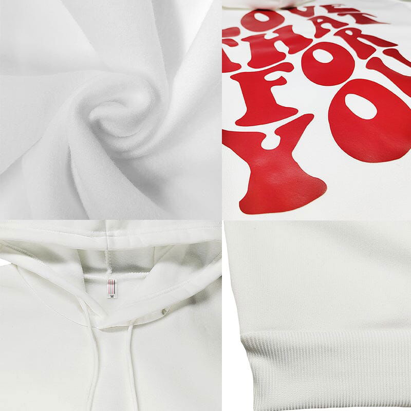 HOODIE "LOVE THAT FOR YOU" - Shyrz - streetwear - y2k - casual - vanilla 