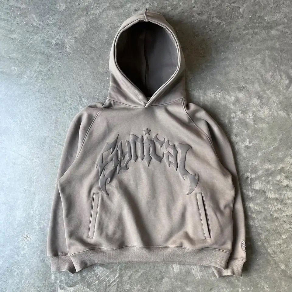 HOODIE "SYNDICAL" - Shyrz - streetwear - y2k - casual - vanilla 