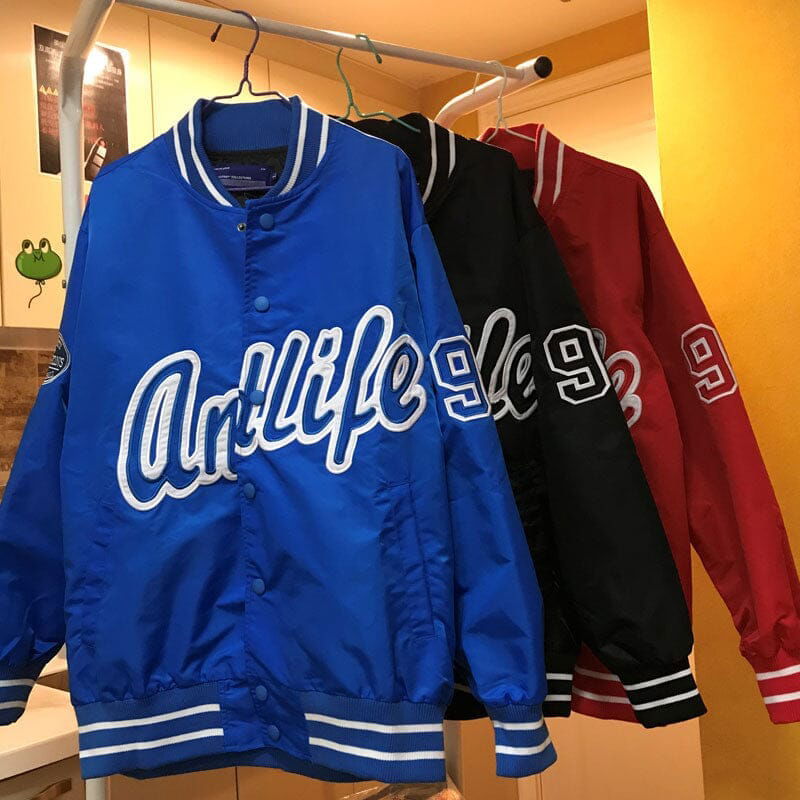 JACKET "ANDLIFE" VINTAGE BOMBER - Shyrz - streetwear - y2k - casual - vanilla 