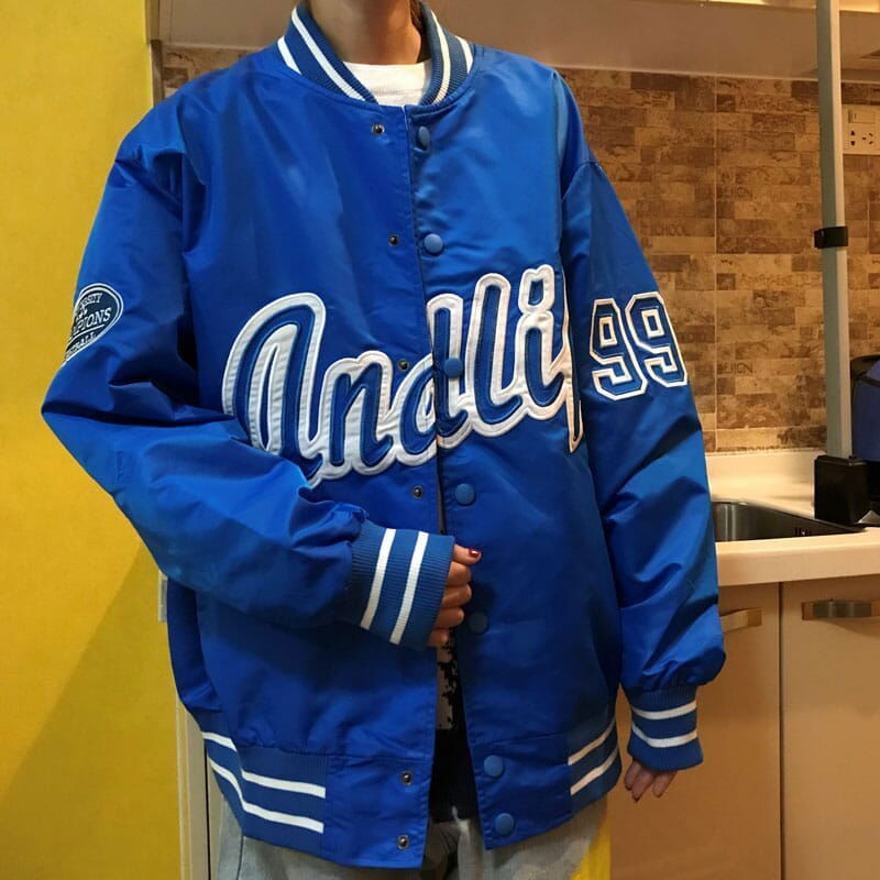 JACKET "ANDLIFE" VINTAGE BOMBER - Shyrz - streetwear - y2k - casual - vanilla 
