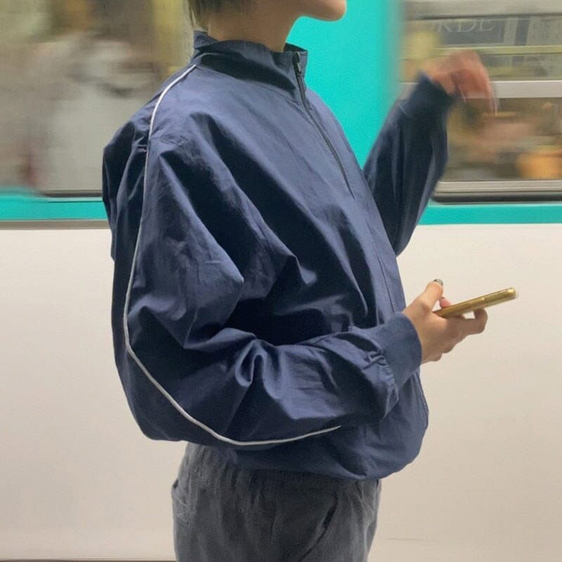 JACKET "LINES" - Shyrz - streetwear - y2k - casual - vanilla 