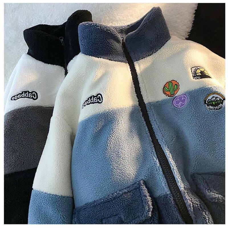 JACKET "PATCH" - Shyrz - streetwear - y2k - casual - vanilla 