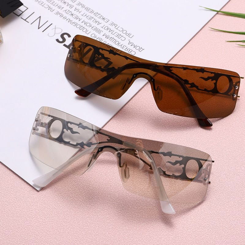 LUNETTE DE SOLEIL "EMMI" - Shyrz - streetwear - y2k - casual - vanilla 