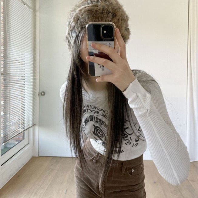 MANCHE LONGUE "VORTEX" - Shyrz - streetwear - y2k - casual - vanilla 