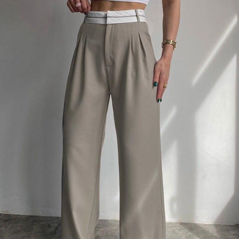 PANTALON ELEANE - Shyrz - streetwear - y2k - casual - vanilla 