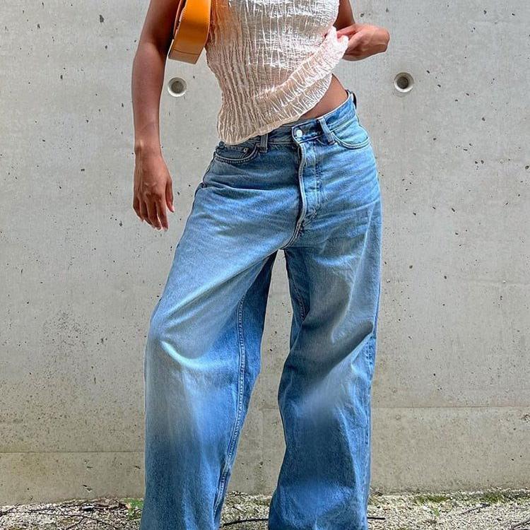 PANTALON ELLIE - Shyrz - streetwear - y2k - casual - vanilla 
