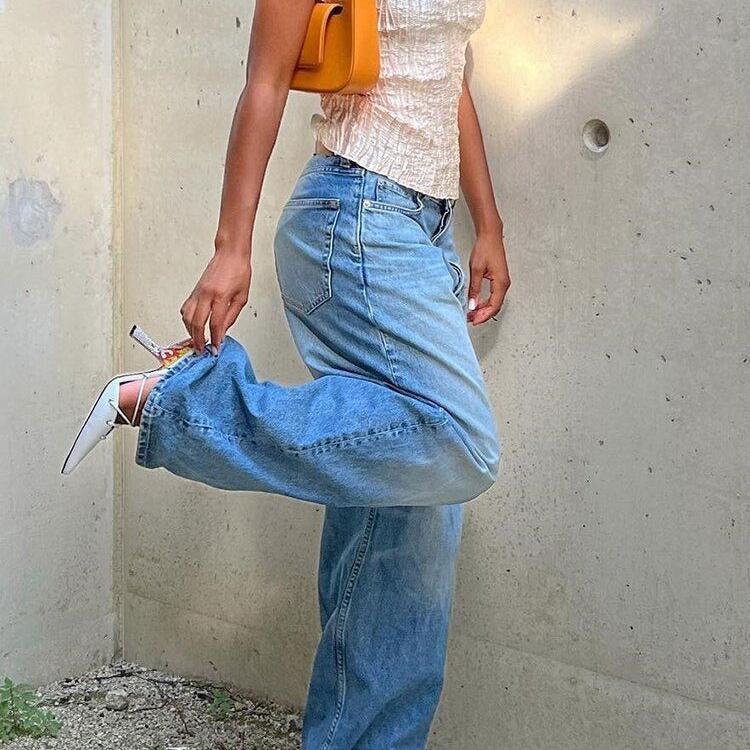 PANTALON ELLIE - Shyrz - streetwear - y2k - casual - vanilla 
