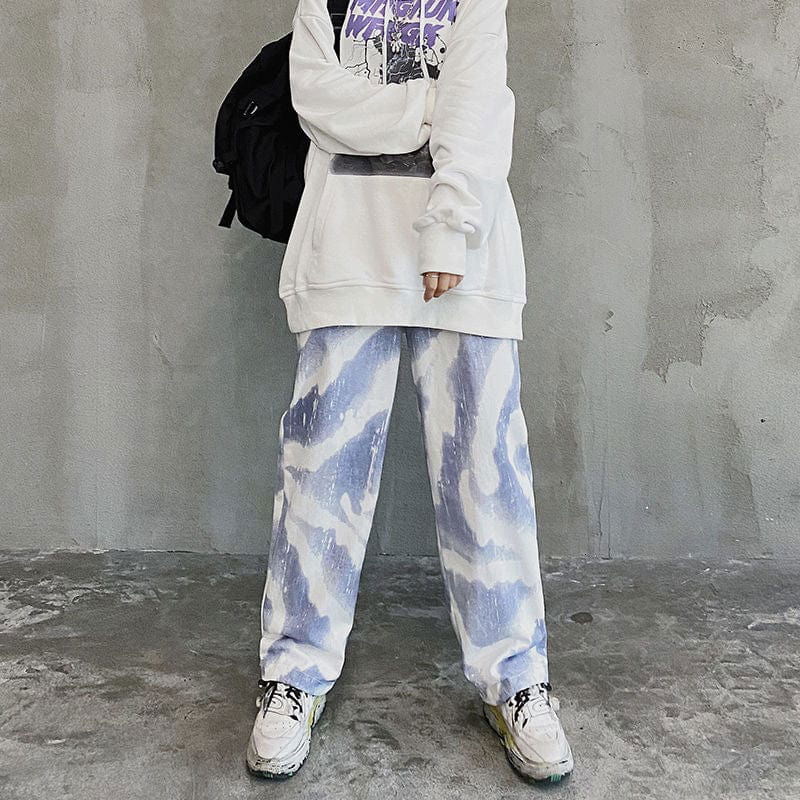 PANT "TIE & DYE" - Shyrz - streetwear - y2k - casual - vanilla 