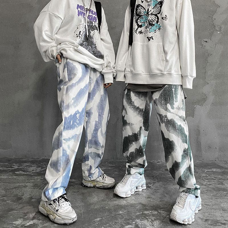 PANT "TIE & DYE" - Shyrz - streetwear - y2k - casual - vanilla 