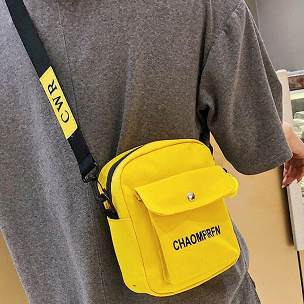 SACOCHE "CHAOMFIRFN" - Shyrz - streetwear - y2k - casual - vanilla 