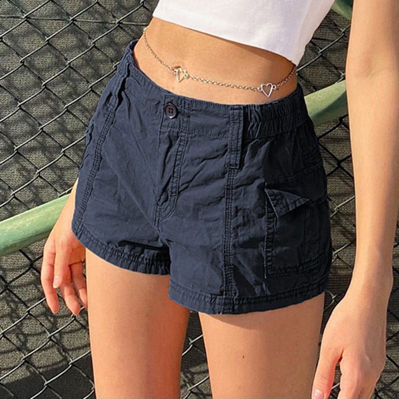 SHORT CARGO "AMEL" - Shyrz - streetwear - y2k - casual - vanilla 