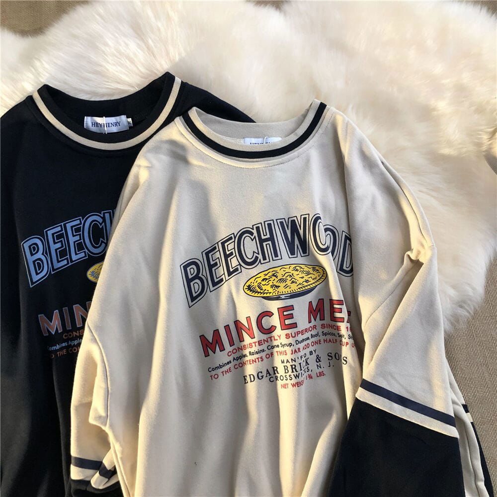 SWEAT "BECHWOOD" - Shyrz - streetwear - y2k - casual - vanilla 