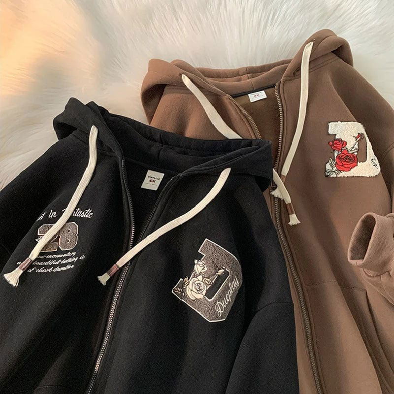 SWEAT ZIP "28" - Shyrz - streetwear - y2k - casual - vanilla 