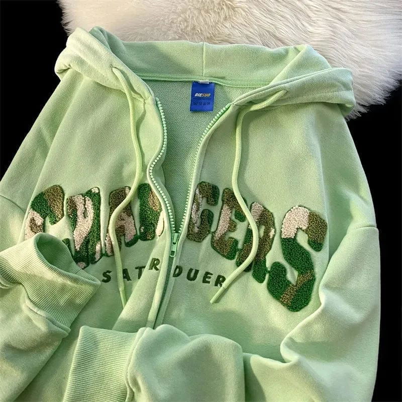 SWEAT ZIP "CHANGERS" - Shyrz - streetwear - y2k - casual - vanilla 