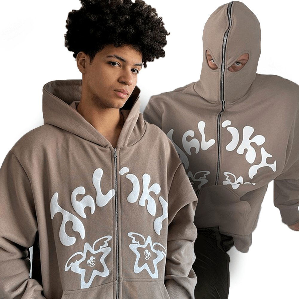 SWEAT ZIP "KALIKY" - Shyrz - streetwear - y2k - casual - vanilla 