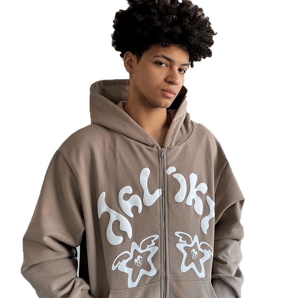 SWEAT ZIP "KALIKY" - Shyrz - streetwear - y2k - casual - vanilla 