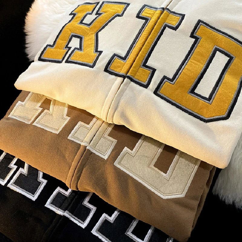 SWEAT ZIP "KID" - Shyrz - streetwear - y2k - casual - vanilla 