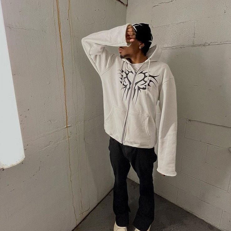 SWEAT ZIP "LOVE" - Shyrz - streetwear - y2k - casual - vanilla 