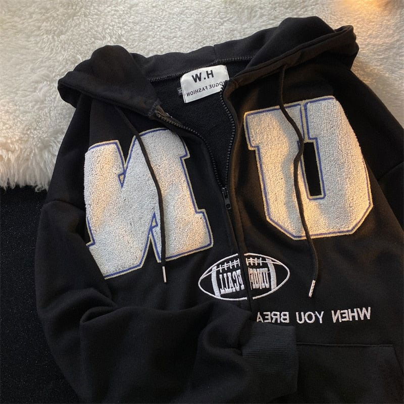 SWEAT ZIP "NU" - Shyrz - streetwear - y2k - casual - vanilla 