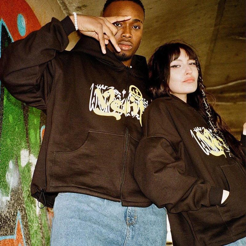 SWEAT ZIP "SENSORIA" - Shyrz - streetwear - y2k - casual - vanilla 