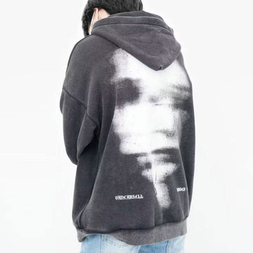 SWEAT ZIP "SPECTRALFACES" - Shyrz - streetwear - y2k - casual - vanilla 