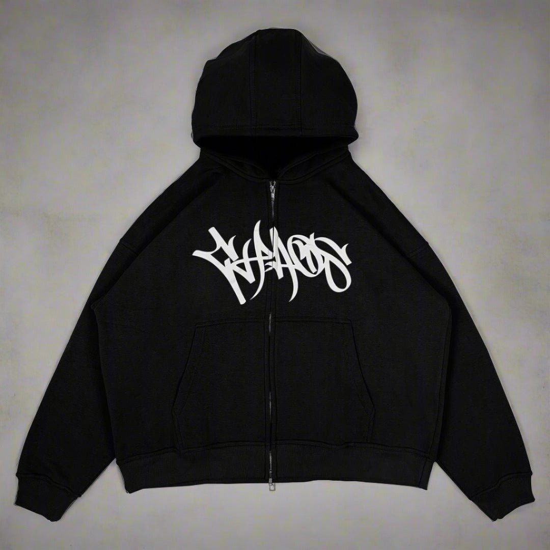 SWEAT ZIP "STRECH" - Shyrz - streetwear - y2k - casual - vanilla 