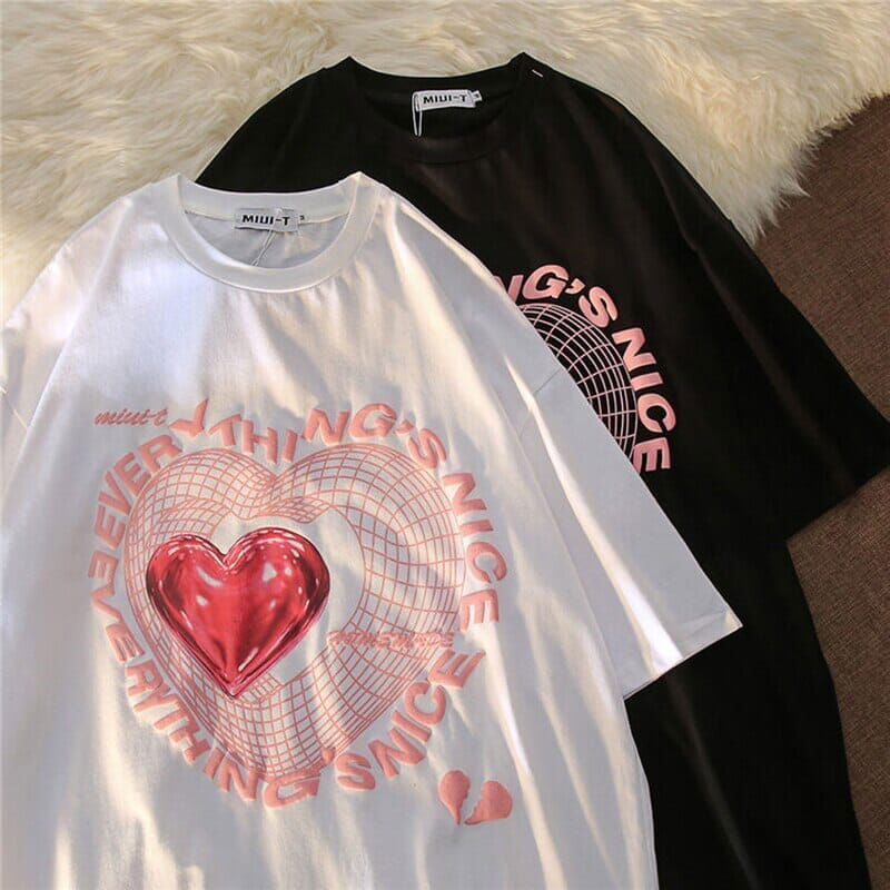 T-SHIRT "EVERYTHING" - Shyrz - streetwear - y2k - casual - vanilla 