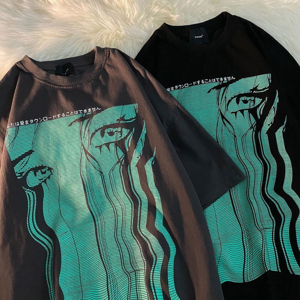 T-SHIRT "EYES" - Shyrz - streetwear - y2k - casual - vanilla 