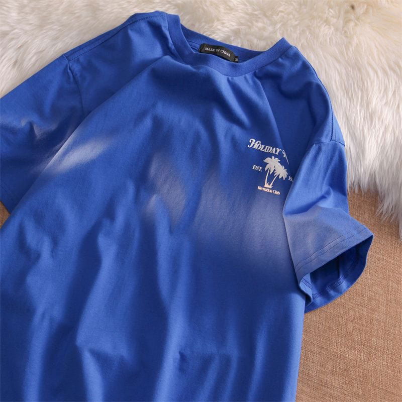 T-SHIRT "HOLIDAY" - Shyrz - streetwear - y2k - casual - vanilla 