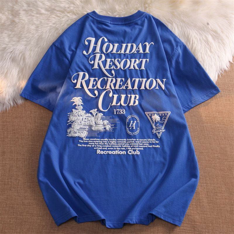T-SHIRT "HOLIDAY" - Shyrz - streetwear - y2k - casual - vanilla 