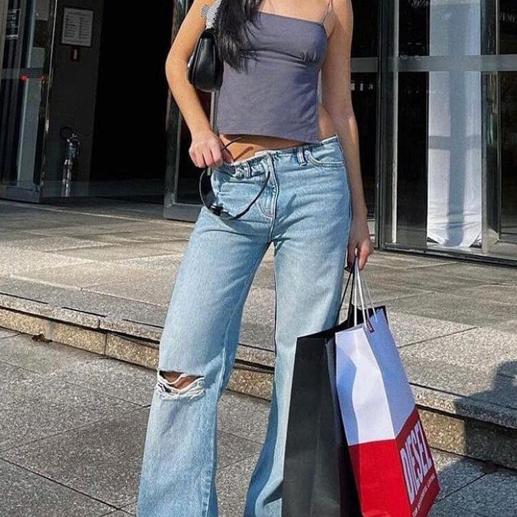 TOP "MELINDA" - Shyrz - streetwear - y2k - casual - vanilla 