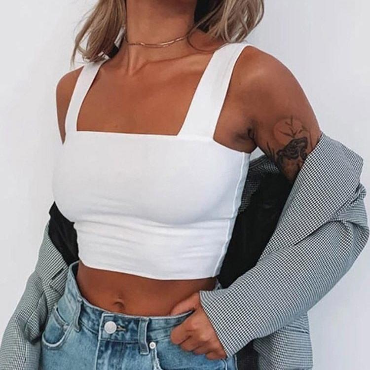 TOP "SILÈNE" - Shyrz - streetwear - y2k - casual - vanilla 